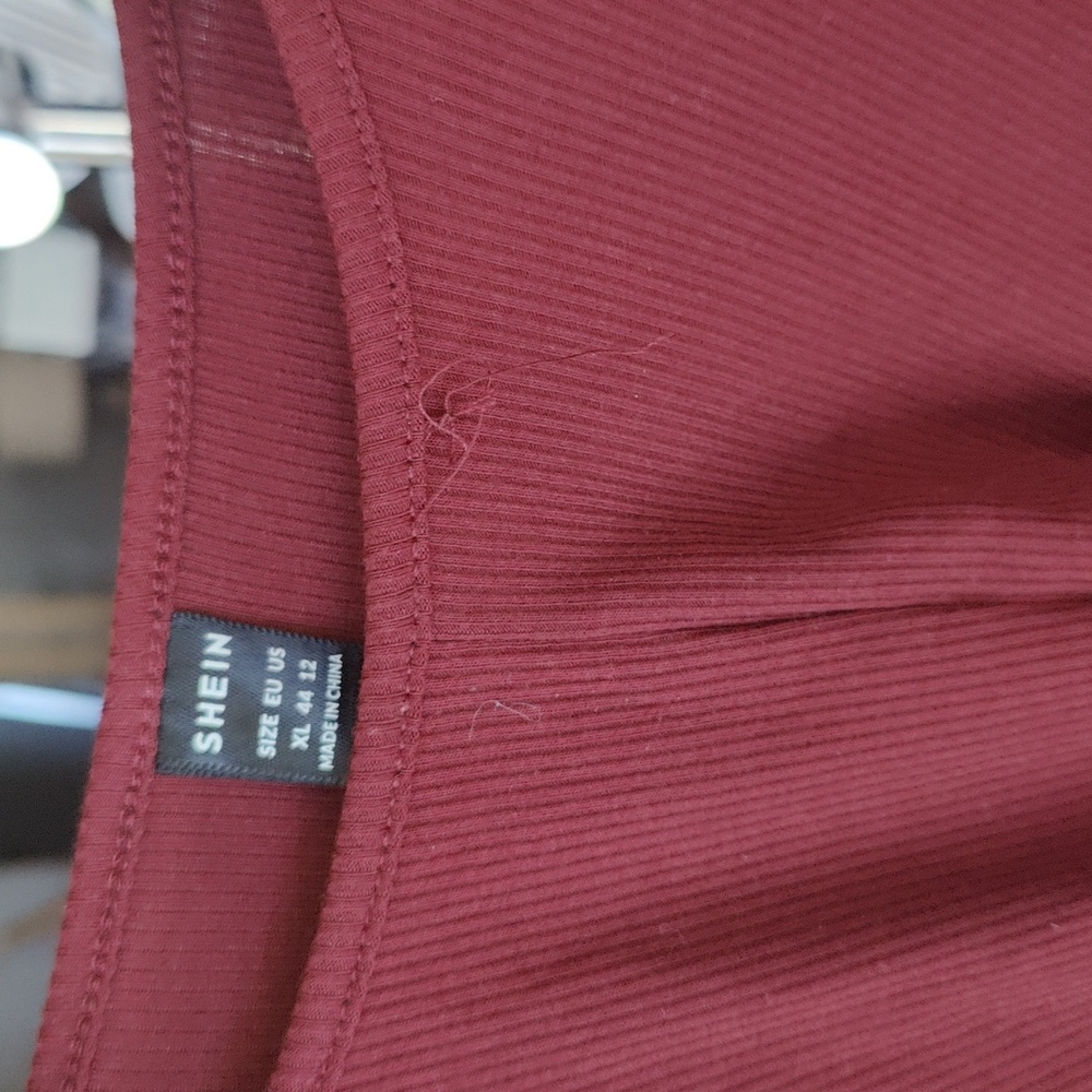 Maternity Raspberry Long Sleeve‎ Dress - Picture 2 of 8